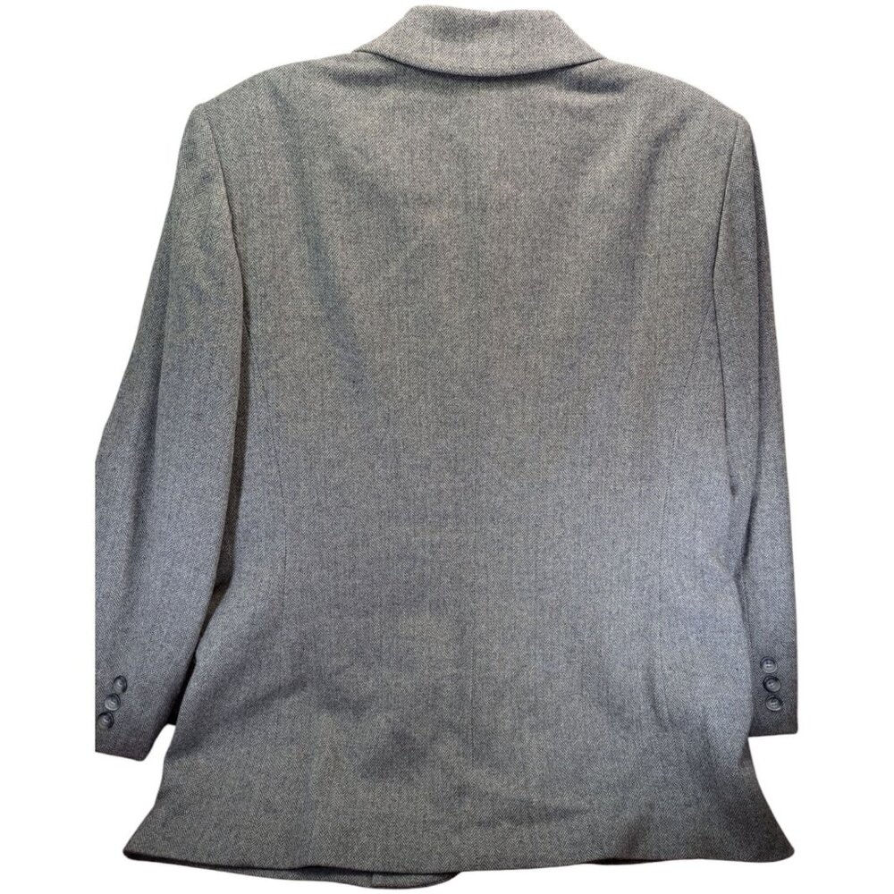 VTG Classic Women's PENDLETON Grey 100% Virgin Wool Blazer Size 10 Made In USA - Picture 6 of 9